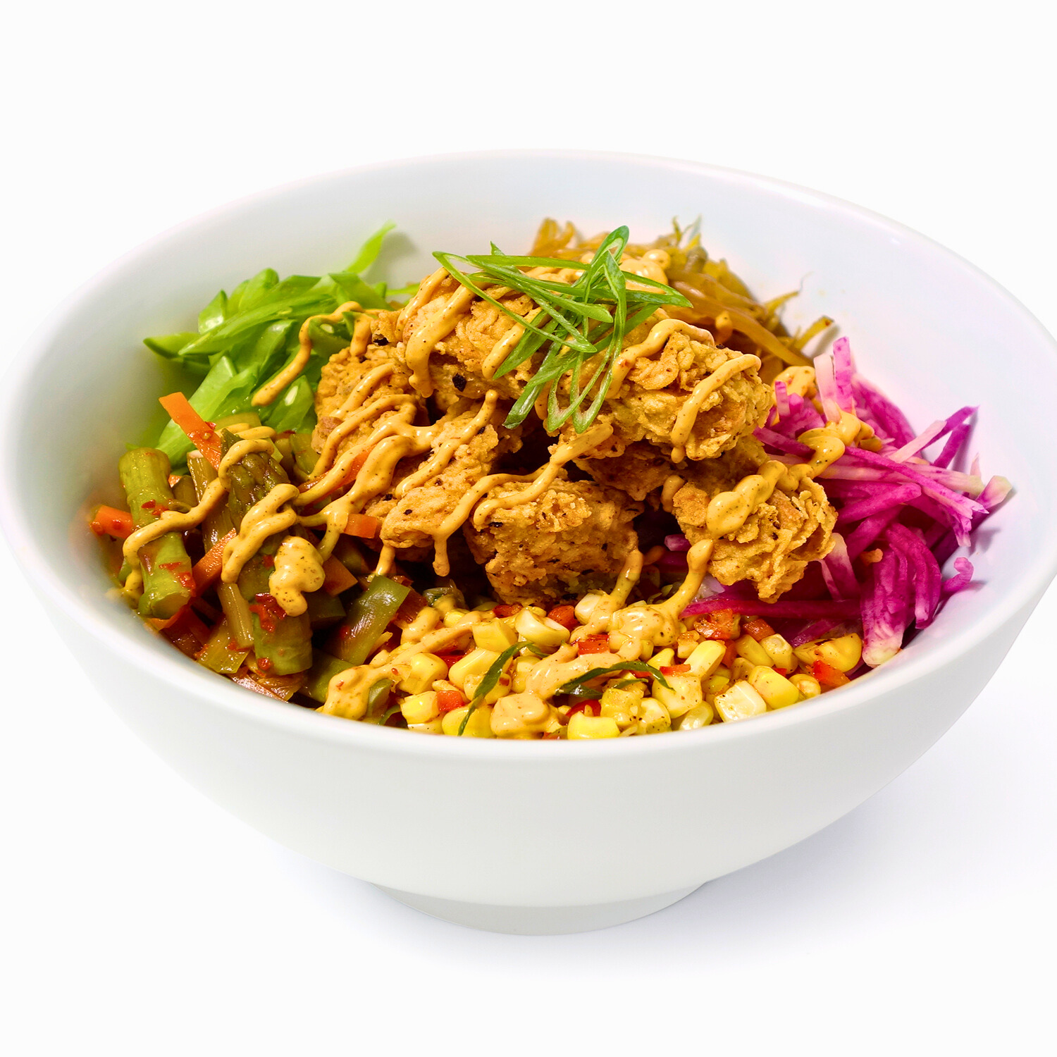 food on the fly crispy chicken rice bowl