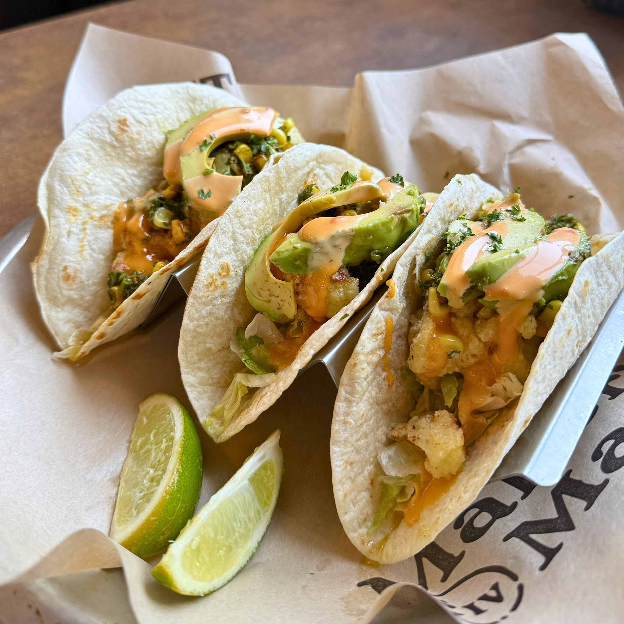 Crispy Cauliflower Chimichurri Tacos